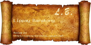 Lippay Barakony névjegykártya