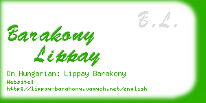 barakony lippay business card